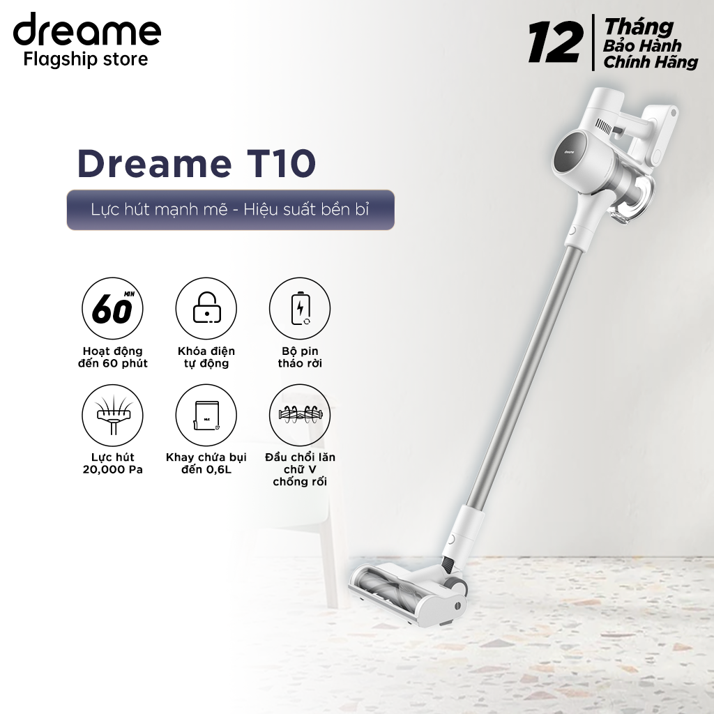 Máy Hút Bụi Cầm Tay Không Dây Dreame T10/R10 - Phiên Bản Quốc Tế - Hàng chính hãng