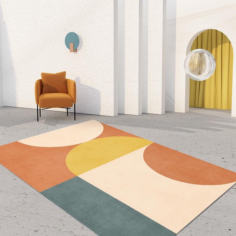 Thảm Trải Sàn Họa Tiết Hình Học Phong Cách Bắc Âu Hiện Đại