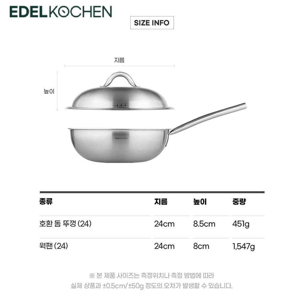 Chảo Inox 304 đúc liền khối Hàn Quốc Easy Prism phủ chống dính Ceramic Oganic 24cm