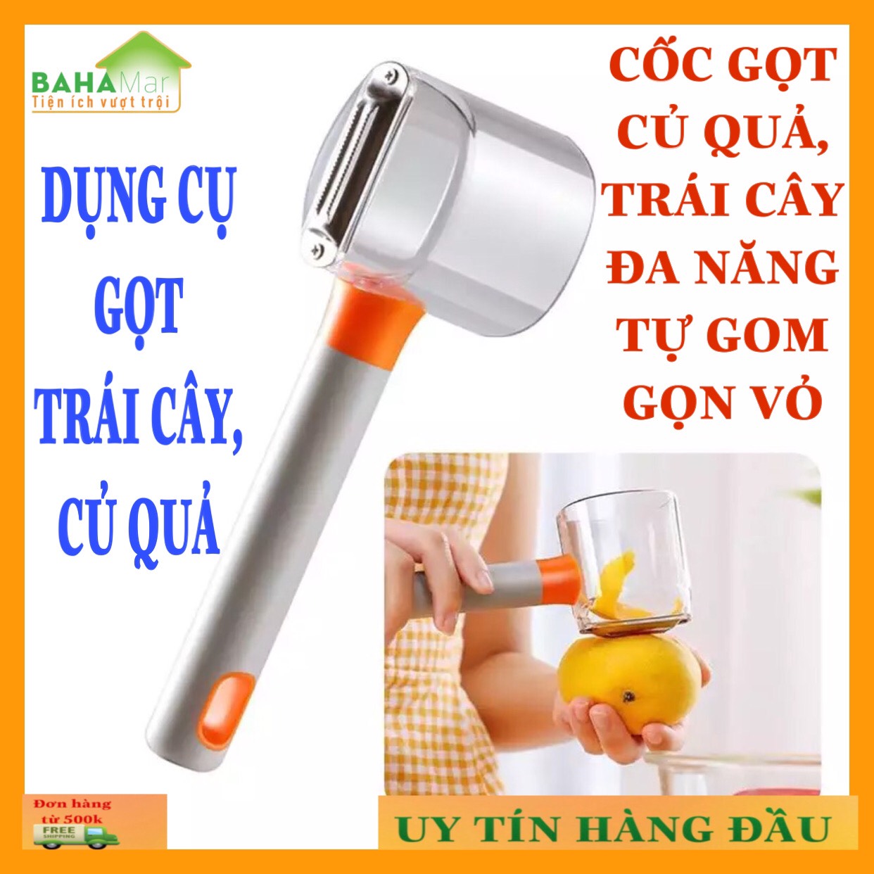 CỐC GỌT CỦ QUẢ, TRÁI CÂY ĐA NĂNG TỰ GOM GỌN VỎ "BAHAMAR" rất thuận tiện trong sử dụng, là dụng cụ cần thiết mỗi gia đình. Có thể mang theo đi du lịch, cắm trại