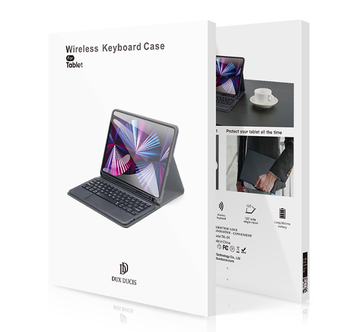 Bao da bàn phím Dux Ducis có TrackPad dành cho iPad 9 - Hàng nhập khẩu