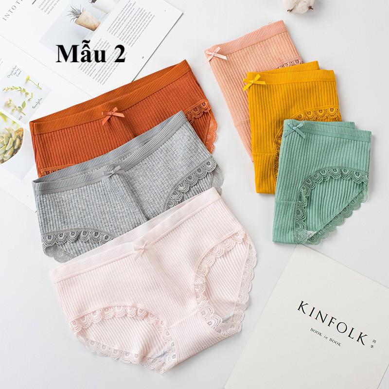Quần Lót Cotton Tăm Tre Kháng Khuẩn Gân Nhỏ