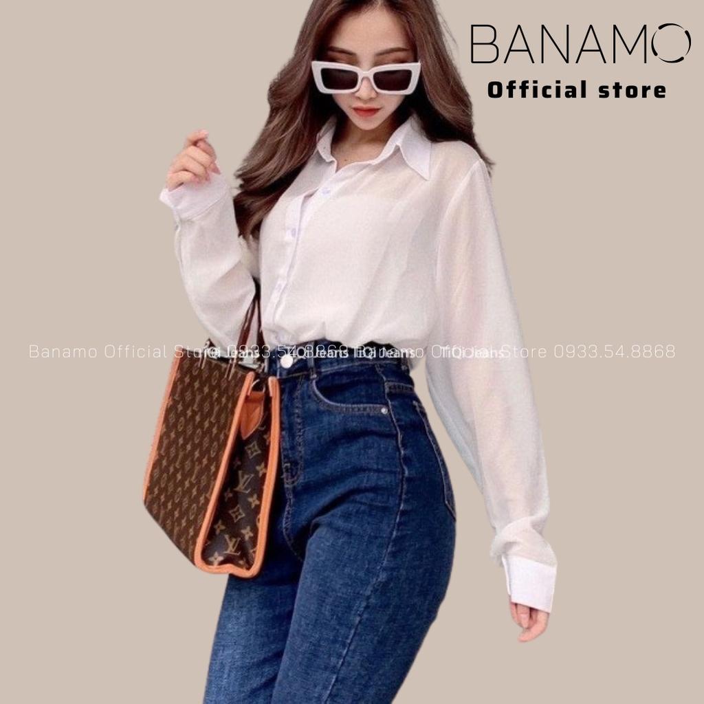 Quần jean nữ ôm trơn xanh đậm siêu đẹp thời trang banamo fashion jean nữ ôm trơn 7610