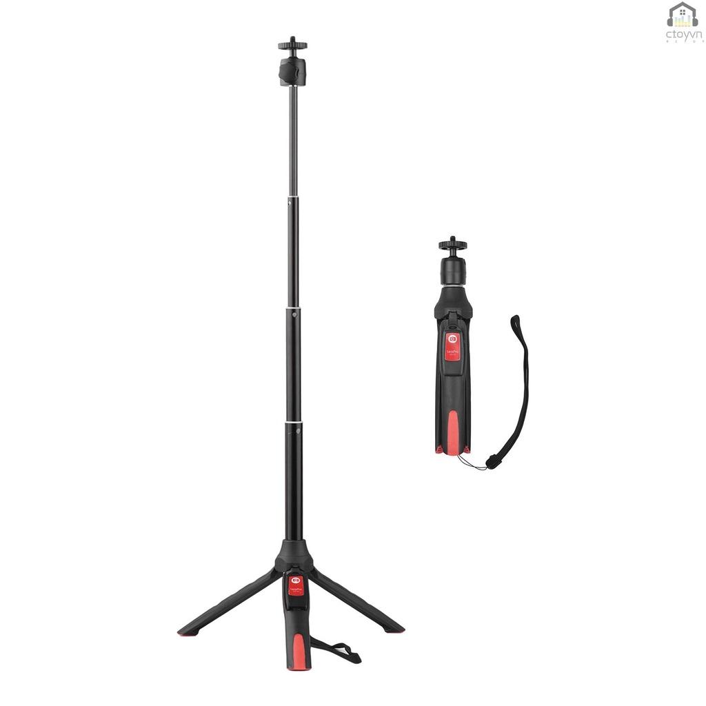 Gậy chụp ảnh selfie mini 2 trong 1 có thể điều chỉnh 64cm với đầu bi và dây đeo cho điện thoại