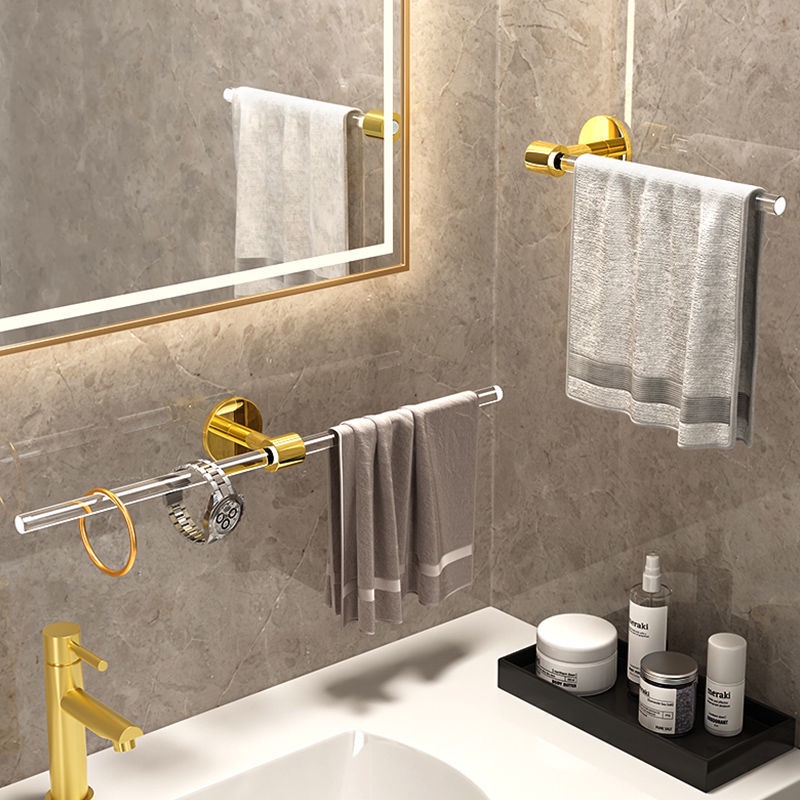 Thanh treo khăn nhà tắm Luxury Clear Acrylic Towel Bar Shower Rack