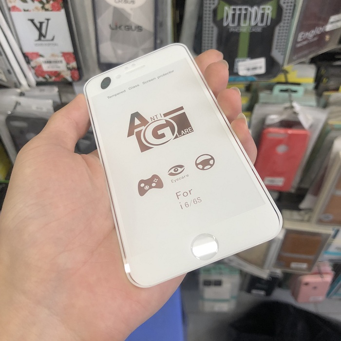 Tấm dán cường lực full màn hình chống vân tay dành cho iPhone 6, iPhone 6S
