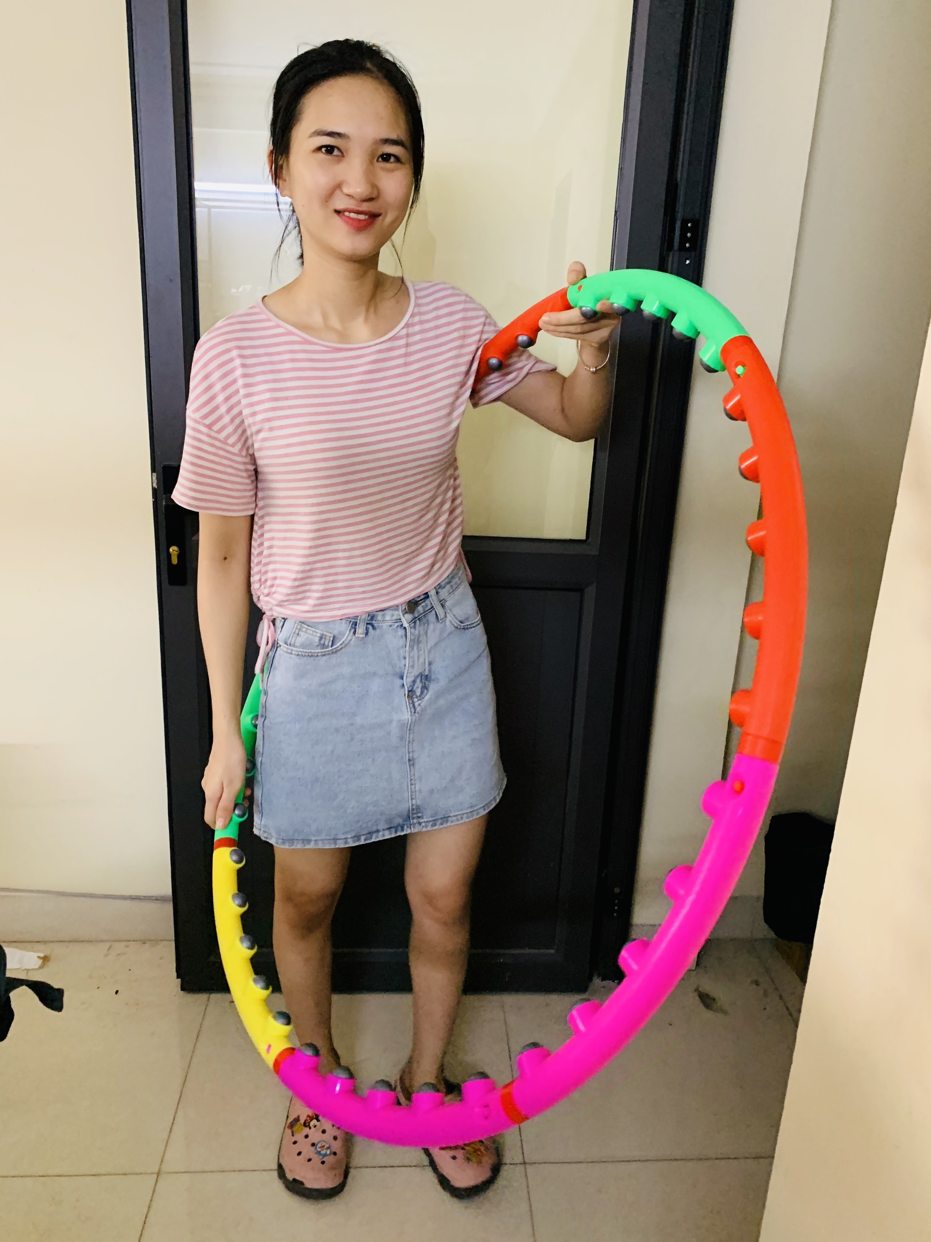 Vòng Lắc Eo Giảm Mỡ Bụng, Vòng Lắc Eo Thon Massage Giảm Mỡ Bụng - Hàng Chính Hãng