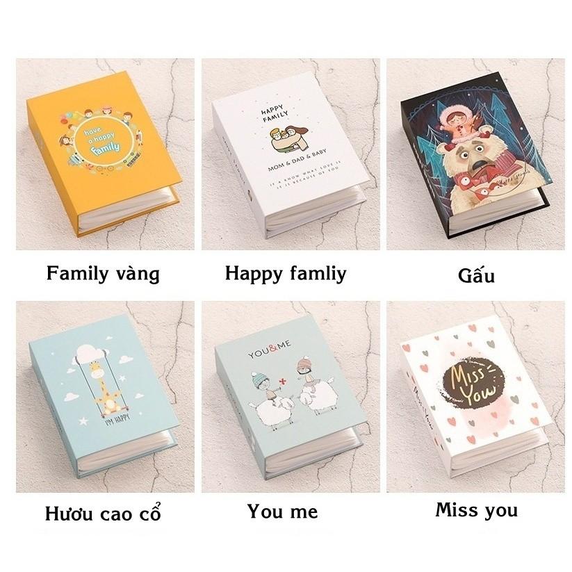 Album ảnh 6x9 chứa 200 ảnh mini instax, lomo card bìa giấy cứng nhiều mẫu bìa mới siêu cute