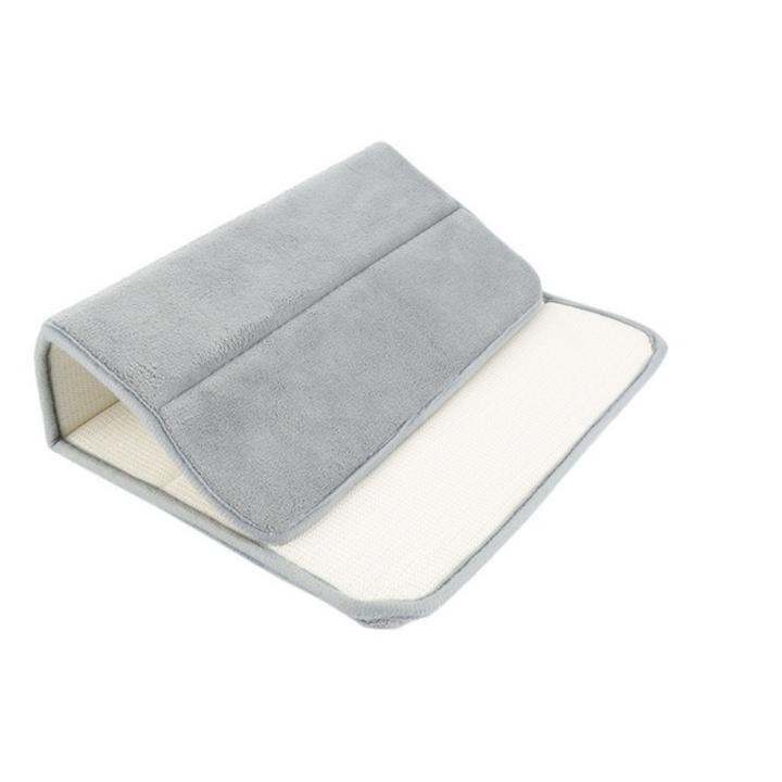 Bộ 2 thảm lót chân lông cừu siêu mịn 40x60cm Xám