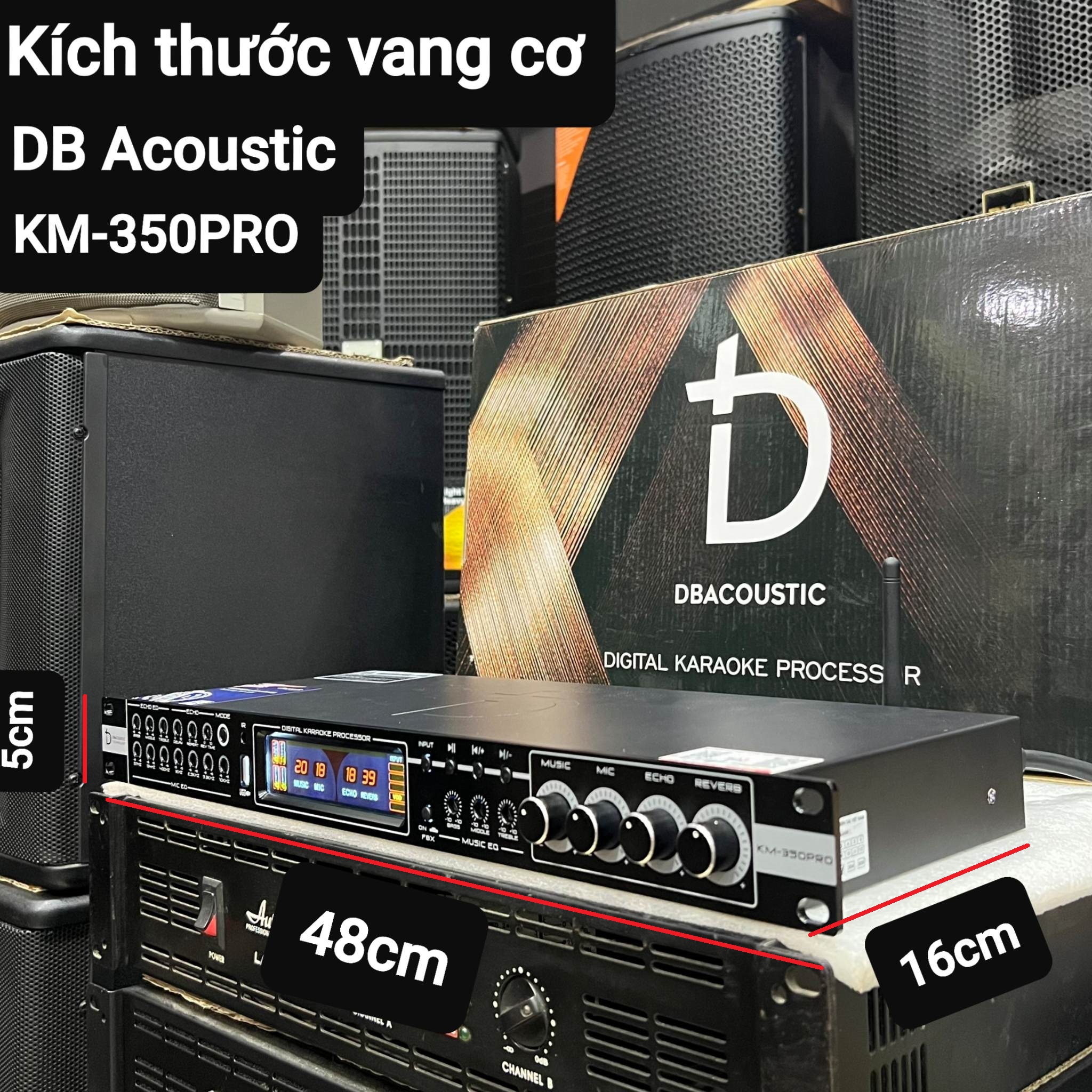Vang cơ lai số DB Acoustic KM-350PRO: Tiếng hay, Chống hú tốt, Âm thanh sạch, sáng tiếng, Tặng kèm 2 dây Canon kết nối