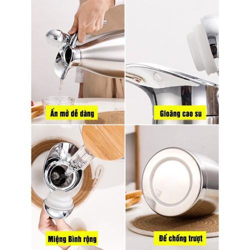 Ca giữ nhiệt inox Thái Lan cao cấp mỏ vịt BÌNH NƯỚC INOX GIỮ NHIỆT CHÂN KHÔNG MỎ VỊT 2L - BÌNH 2L
