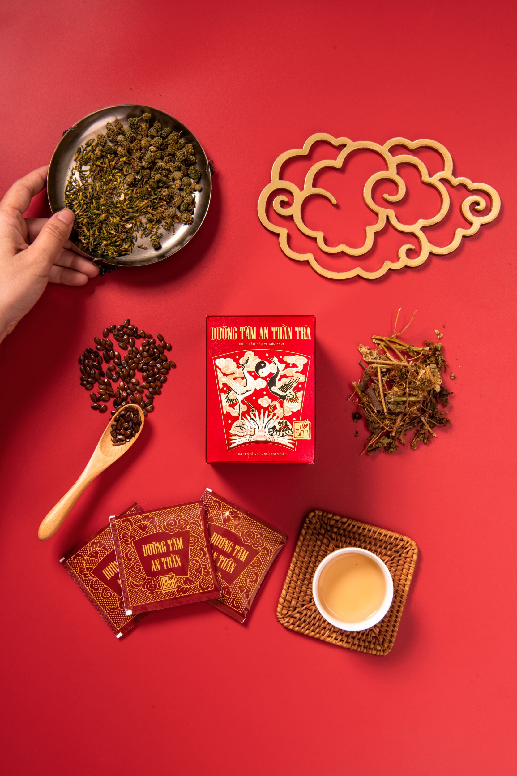 Combo 2 Sản Phẩm Trà Định Áp Thảo Dược và Trà Dưỡng Tâm An Thần