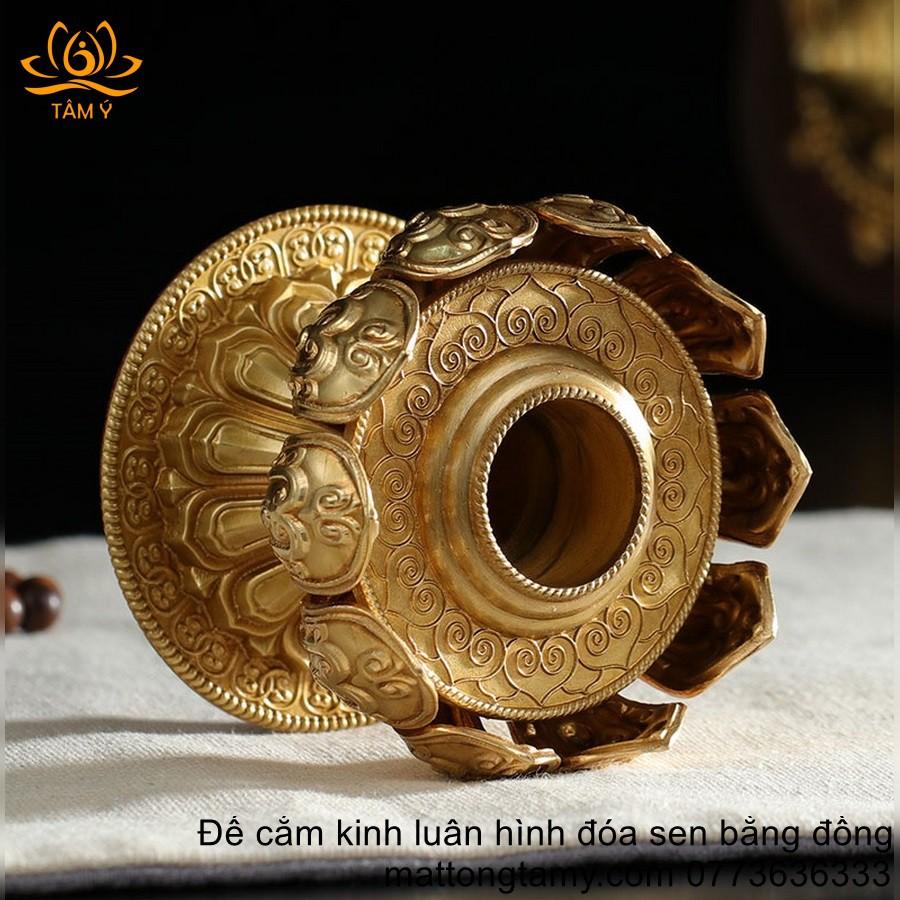 Đế Cắm Kinh Luân Hình Đóa Sen 1 Tầng, Thiết Kế Bắt Mắt, Vừa Nhiều Loại Kinh Luân, Nhiều Màu Sắc