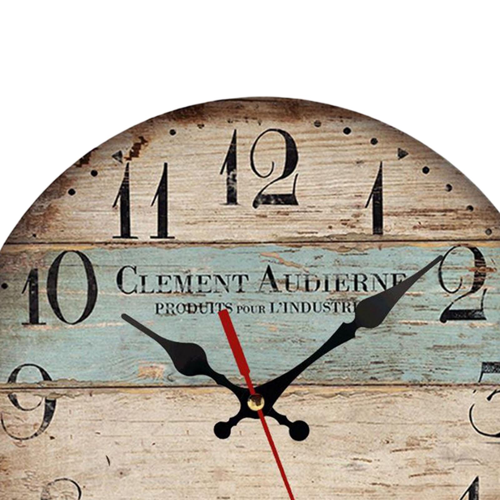 Wood Wall Clock 12inch Decorative Quartz Clocks for Bedroom Living Room Home