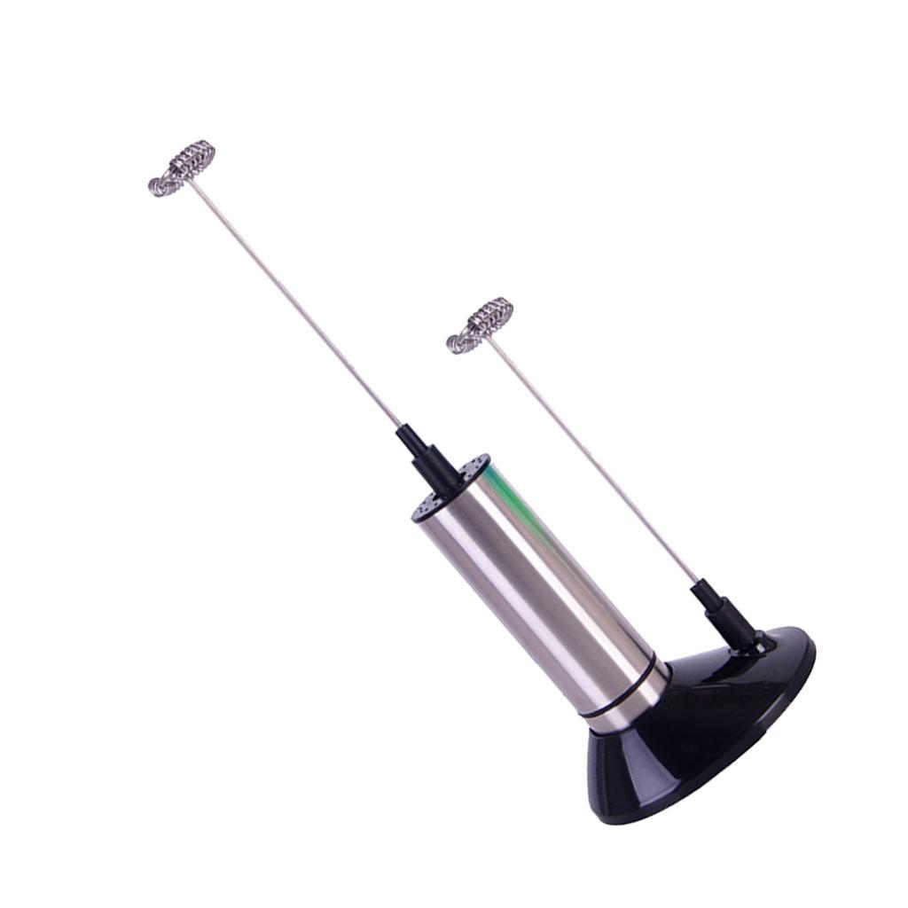 Double Spring Whisk Coffee Electric Milk Frother Egg Beater Kitchen Stirrer