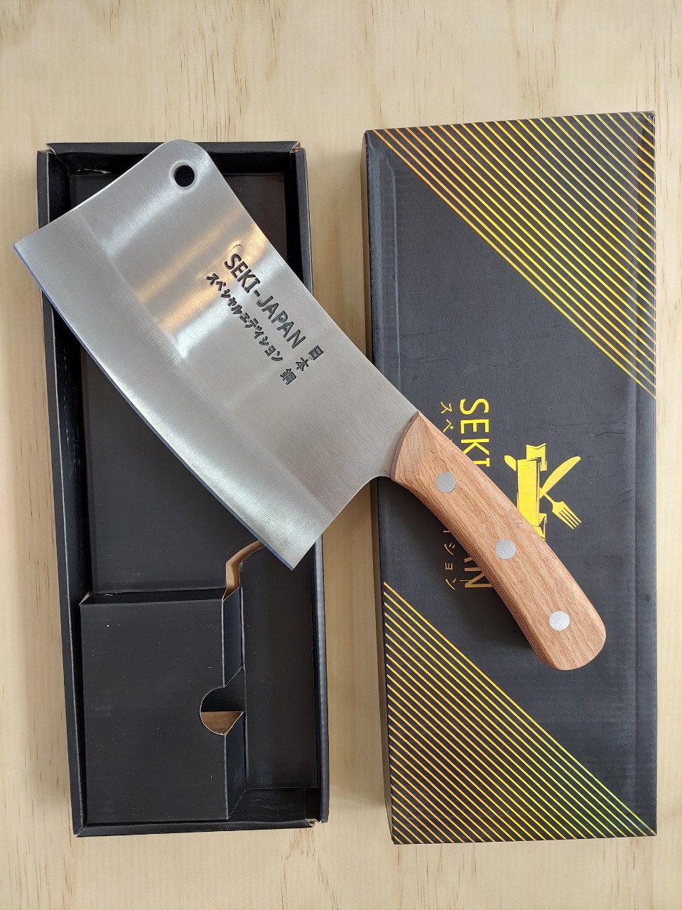 DAO CHẶT XƯƠNG , CHẶT GÀ , CHẶT THỊT ASAKH JAPAN CÓ HỘP CAO CẤP