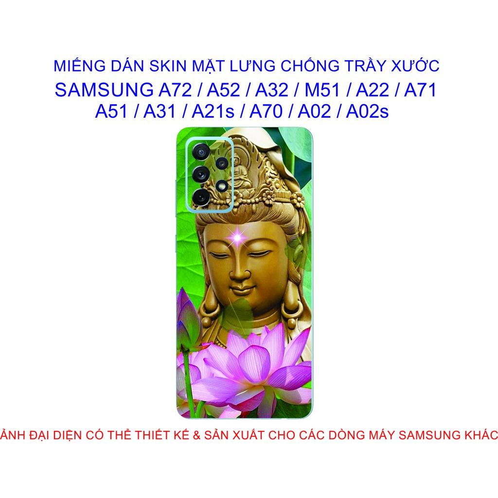 Miếng Dán Skin mặt lưng dành cho SAMSUNG A72 / A52 / A32 / A22 / M51 / A71 / A51 / A31 / A21s / A12 / A02 / A02s chống trầy xước