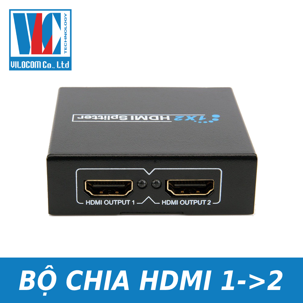 Bộ Chia HDMI 1 Ra 2 – HDMI Splitter 1x2 - Chia Cổng Ra 2 Màn Hình TV, Máy Chiếu