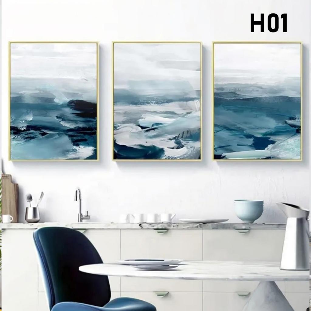 Set tranh treo tường, tranh dán tường phong cách hiện đại, tranh trang trí, canvas, HALO Decor