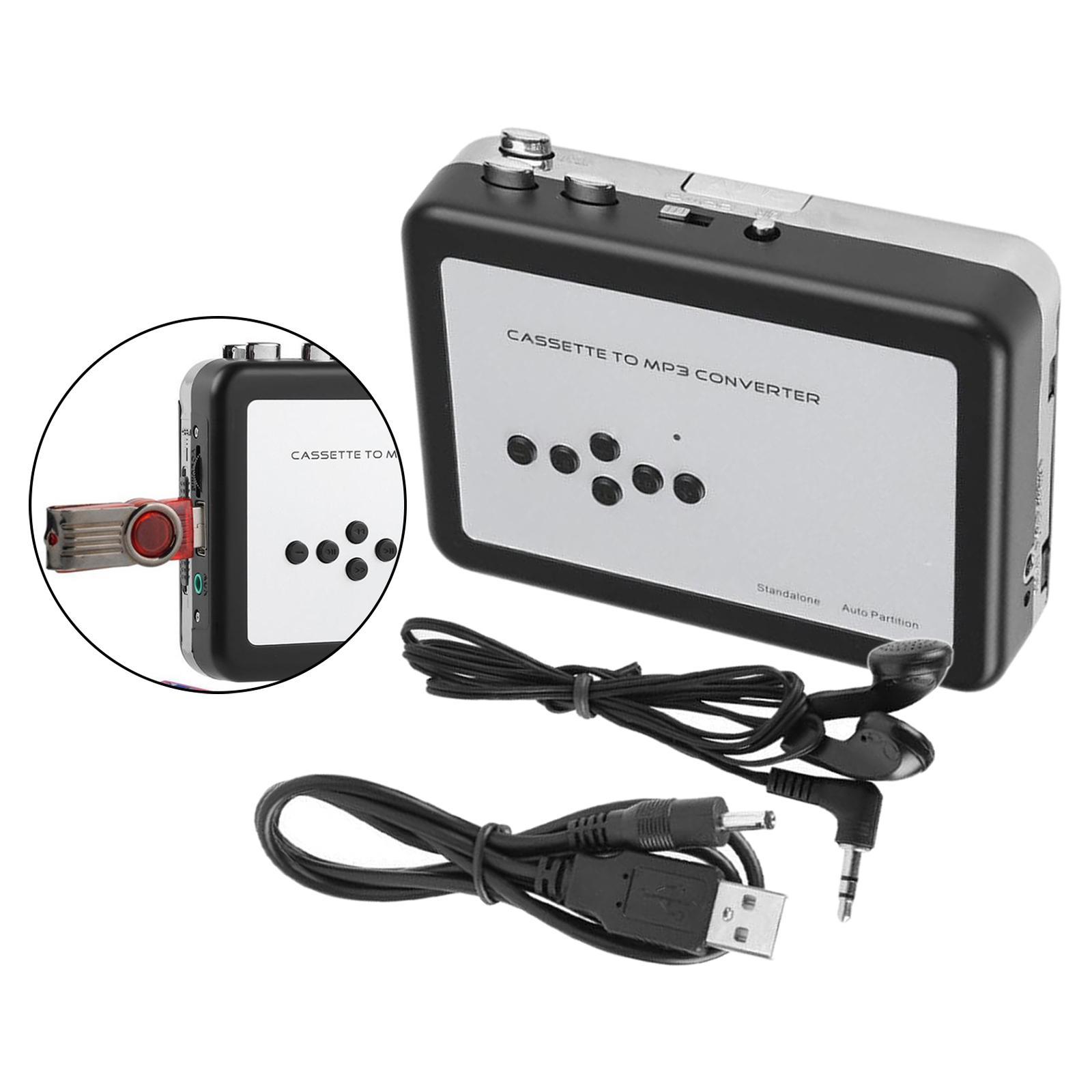 2-In-1 USB Tape Converter Music Tape Player w/USB- to U