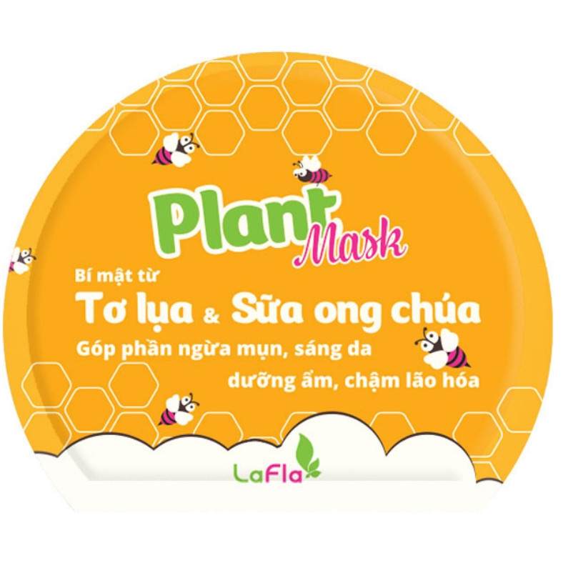 Mặt nạ tơ lụa sữa ong chúa LaFla Plant Mask Miếng rời 20gr