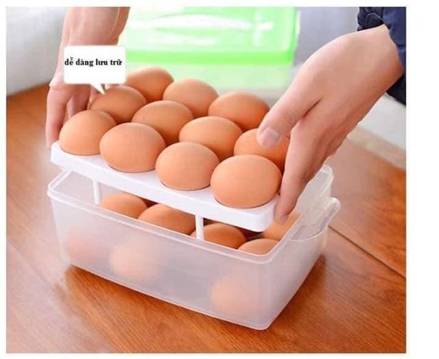 Hộp đựng trứng 2 tầng siêu tiện dụng