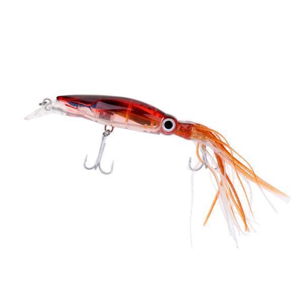 3-4pack Squid Jig Fishing Tackle Bait Hook Tuna Marlin Trolling Lure Brown