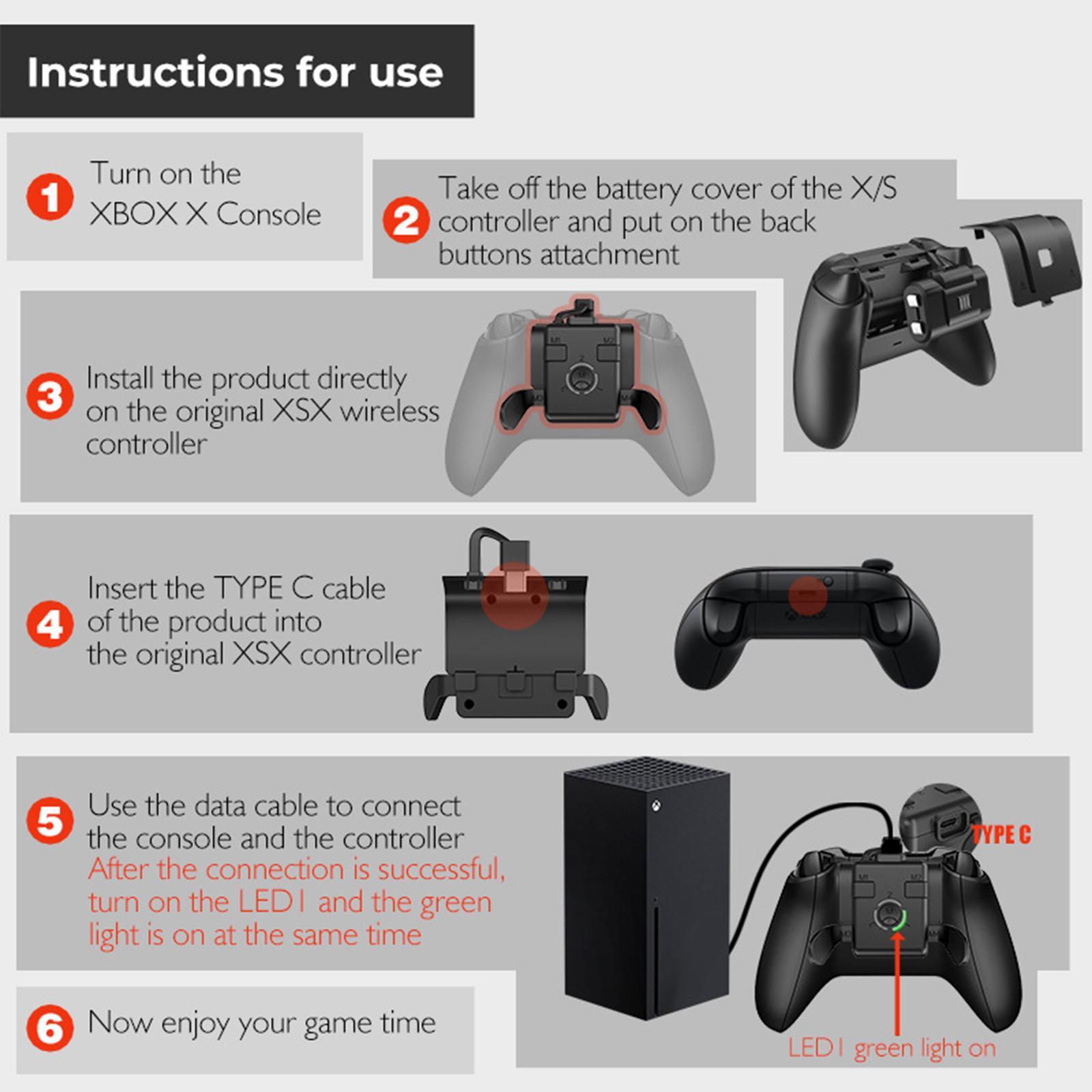 Portable Game Controller Triggers Flex Mod Pack Joystick Supplies Gamepad Extender Key Back Button Adapter Controller Button for Xbox Series X/S