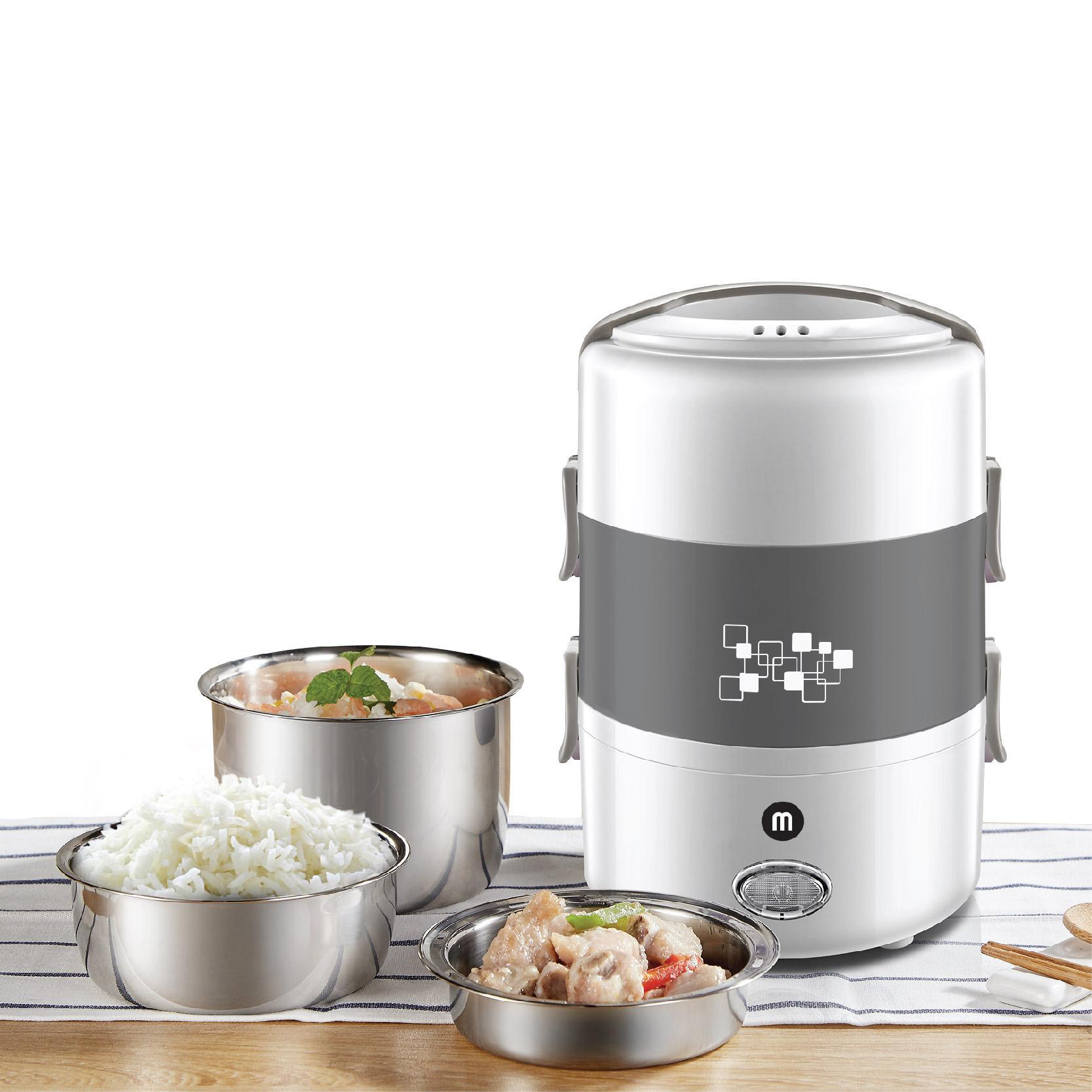 Hộp hâm nóng thức ăn Mishio MK182 inox 304 - Hàng chính hãng