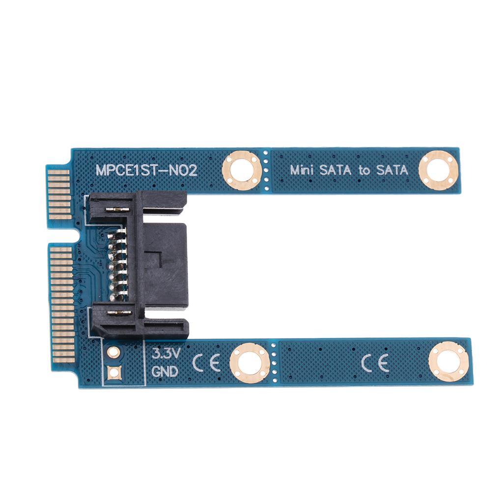 MSATA to 7Pin SATA Hard Drive Converter Card Adapter Riser Board for Laptop