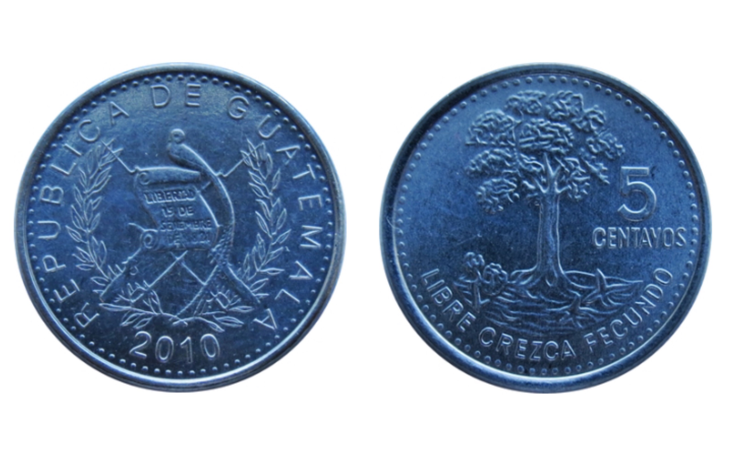 Đồng xu 5 centavos của Guatemela, quốc gia thuộc Trung Mỹ