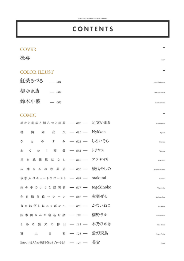 Sách ngoại văn: Bungo Stray Dogs Official Anthology Akatsuki (Japanese Edition)