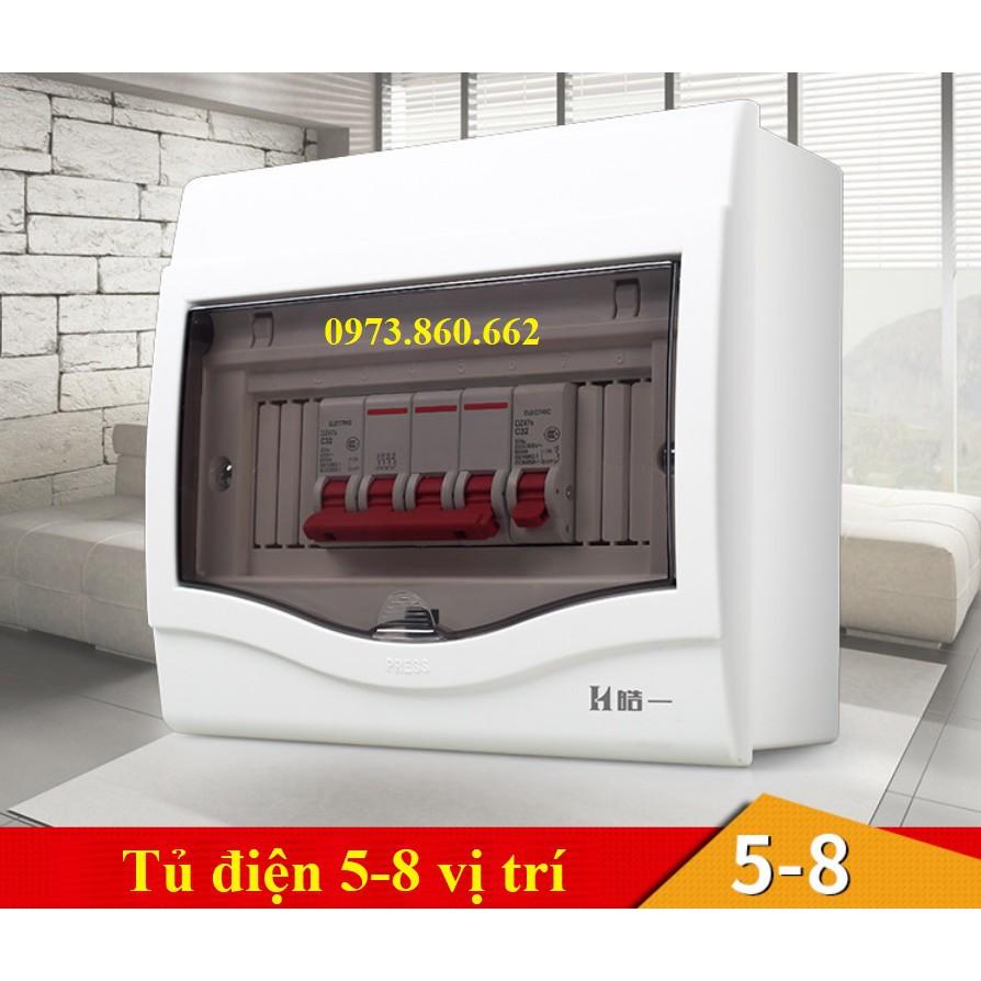 Tủ điện âm tường gài aptomat - tủ cài át 2-4 vị trí, 6-8 vị trí, 9-12 vị trí, hộp gài át