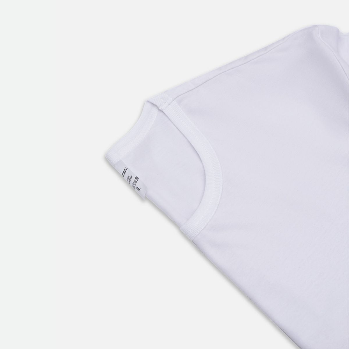 Áo Thun Nam Jockey Ngắn Tay Thun Cotton Màu Trắng - 2110