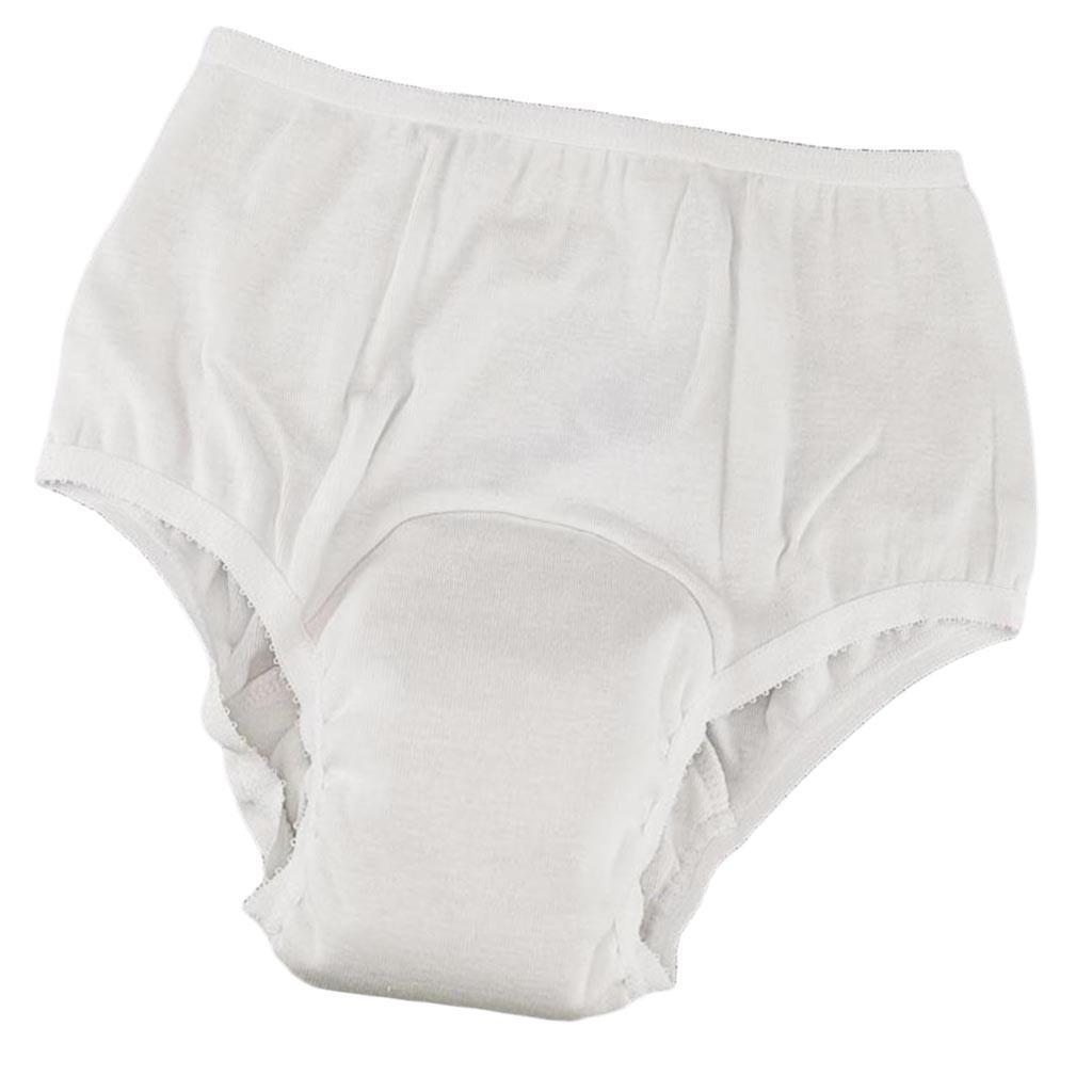 4 Pcs Washable Absorbency Incontinence Aid Cotton Underwear Briefs Women XL