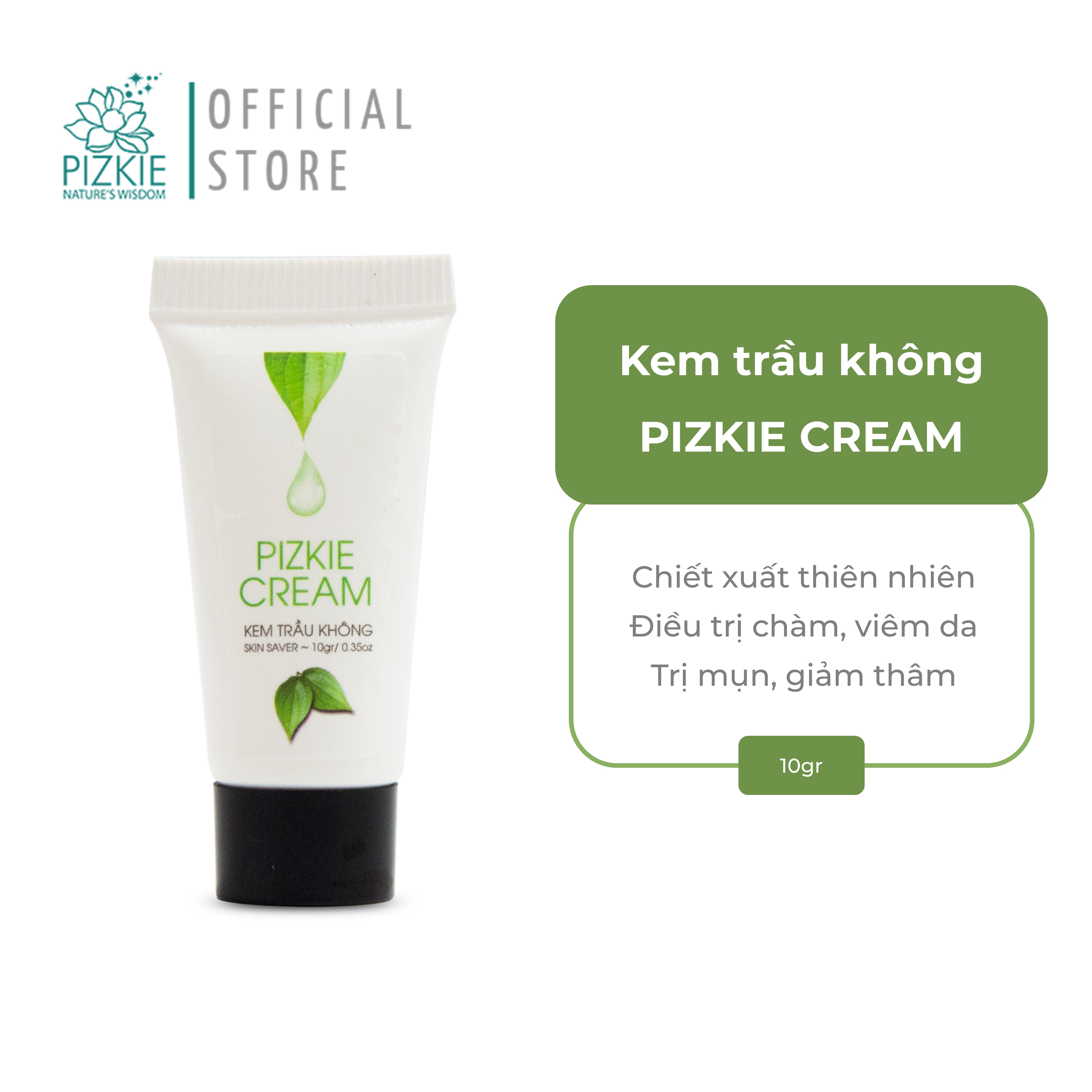 Kem Trầu Không Pizkie Cream Cho Da Bị Viêm Da Cơ Địa, Chàm Sữa 10gr