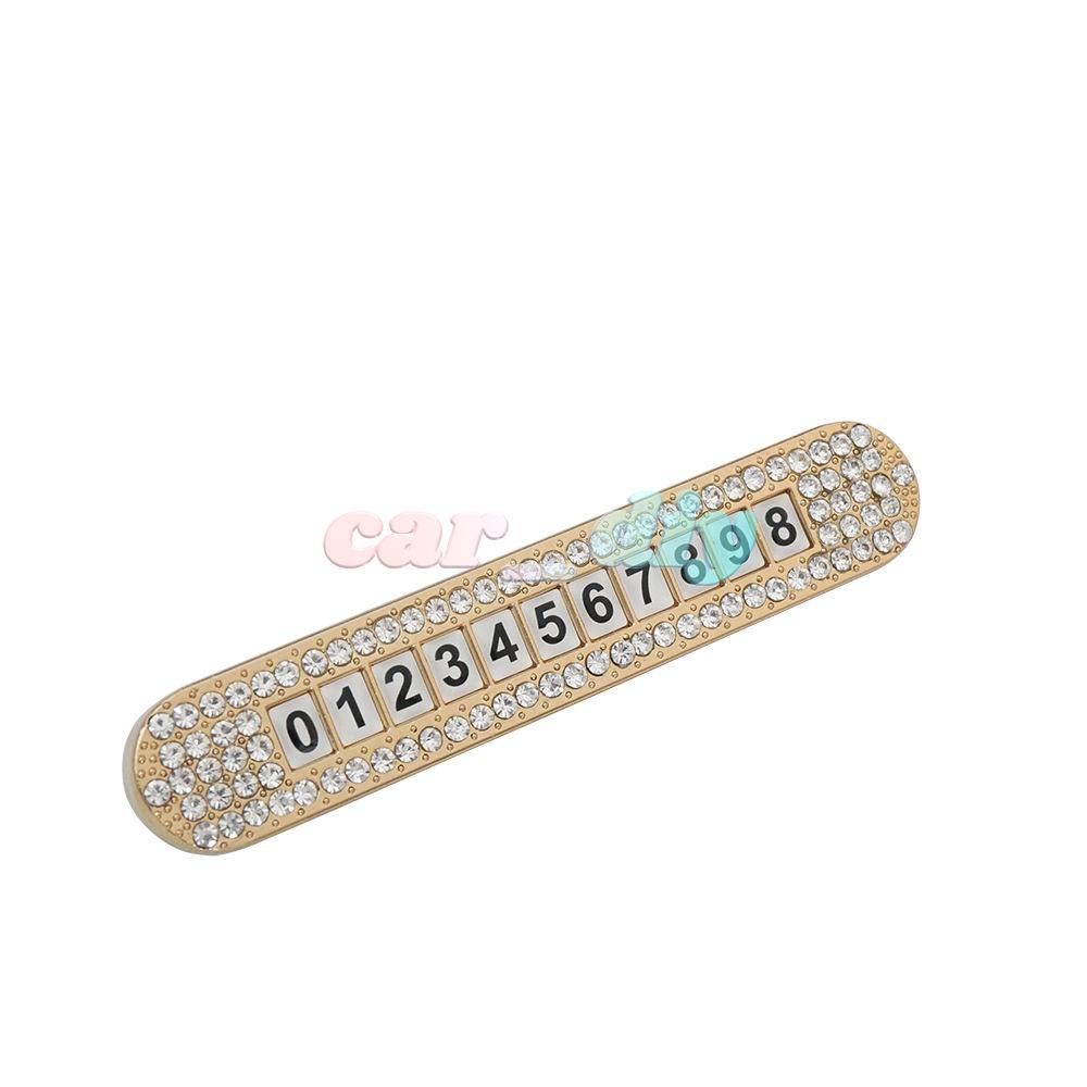 Bảng Số Điện Thoại Đỗ Xe Tạm Thời Đính Đá Trang Trí Cho Xe Hơi Thẻ