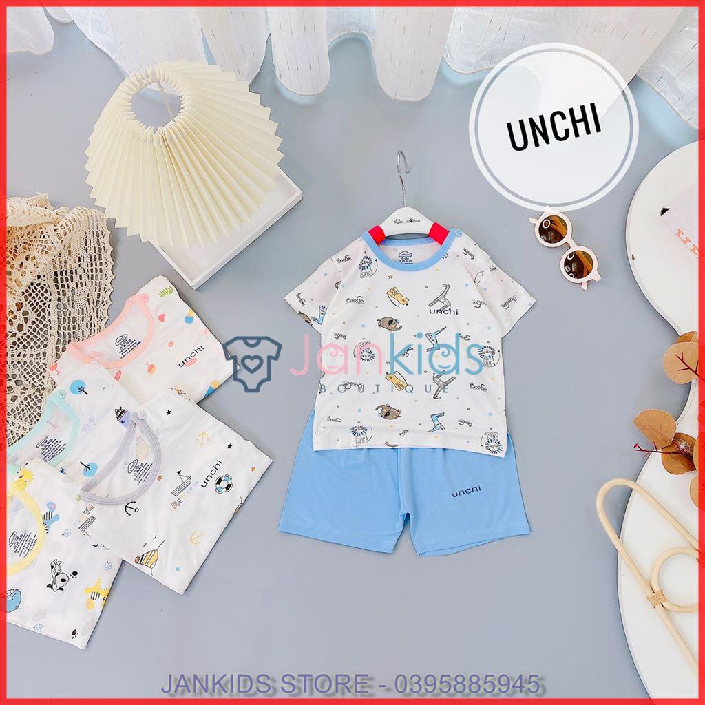 Bộ quần áo cộc tay Unchi cho bé chất Petit cao cấp