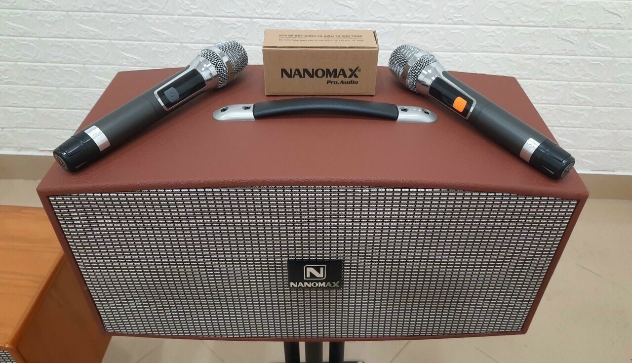 Loa Karaoke Xách Tay Nanomax X-420, X-320 Bluetooth 2 Bass 20cm 550w Tặng Kèm Cặp Micro Hát Karaoke Hàng Chính Hãng