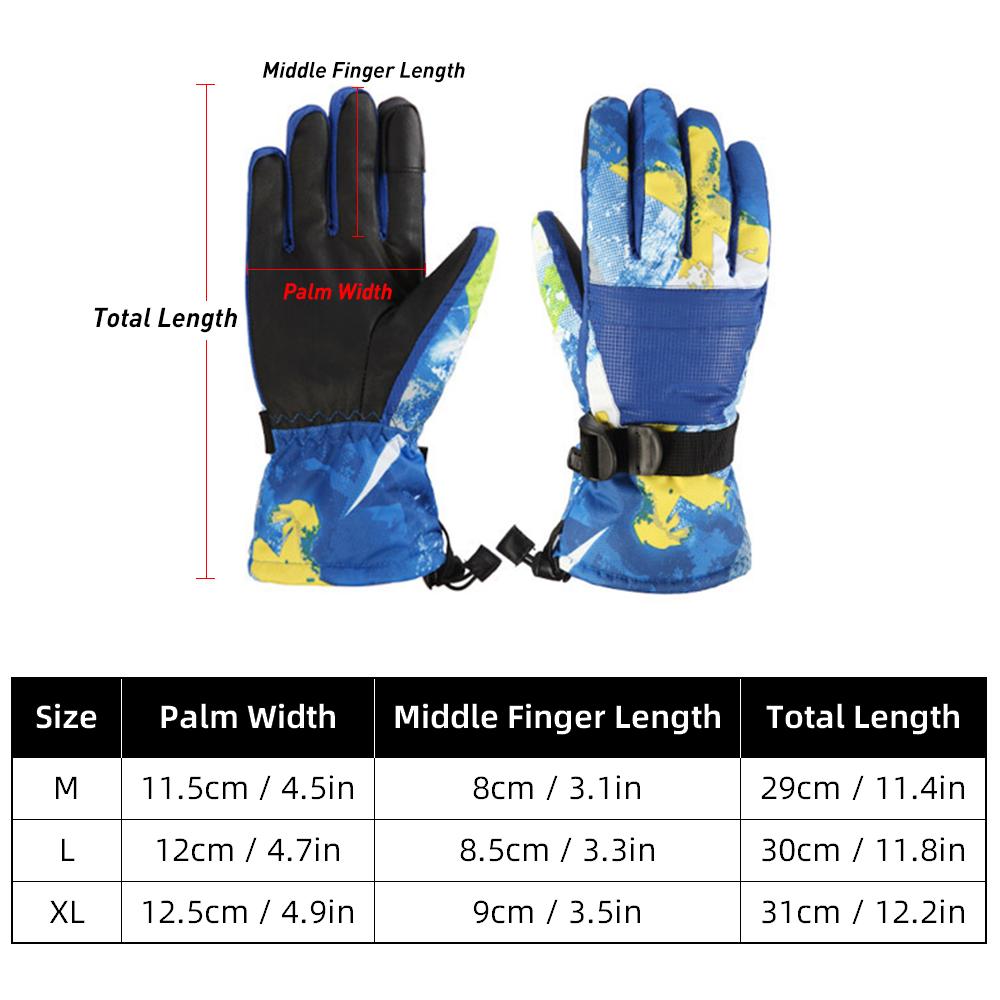 Waterproof Breathable Snow Gloves Touchscreen Winter Warm Ski Gloves