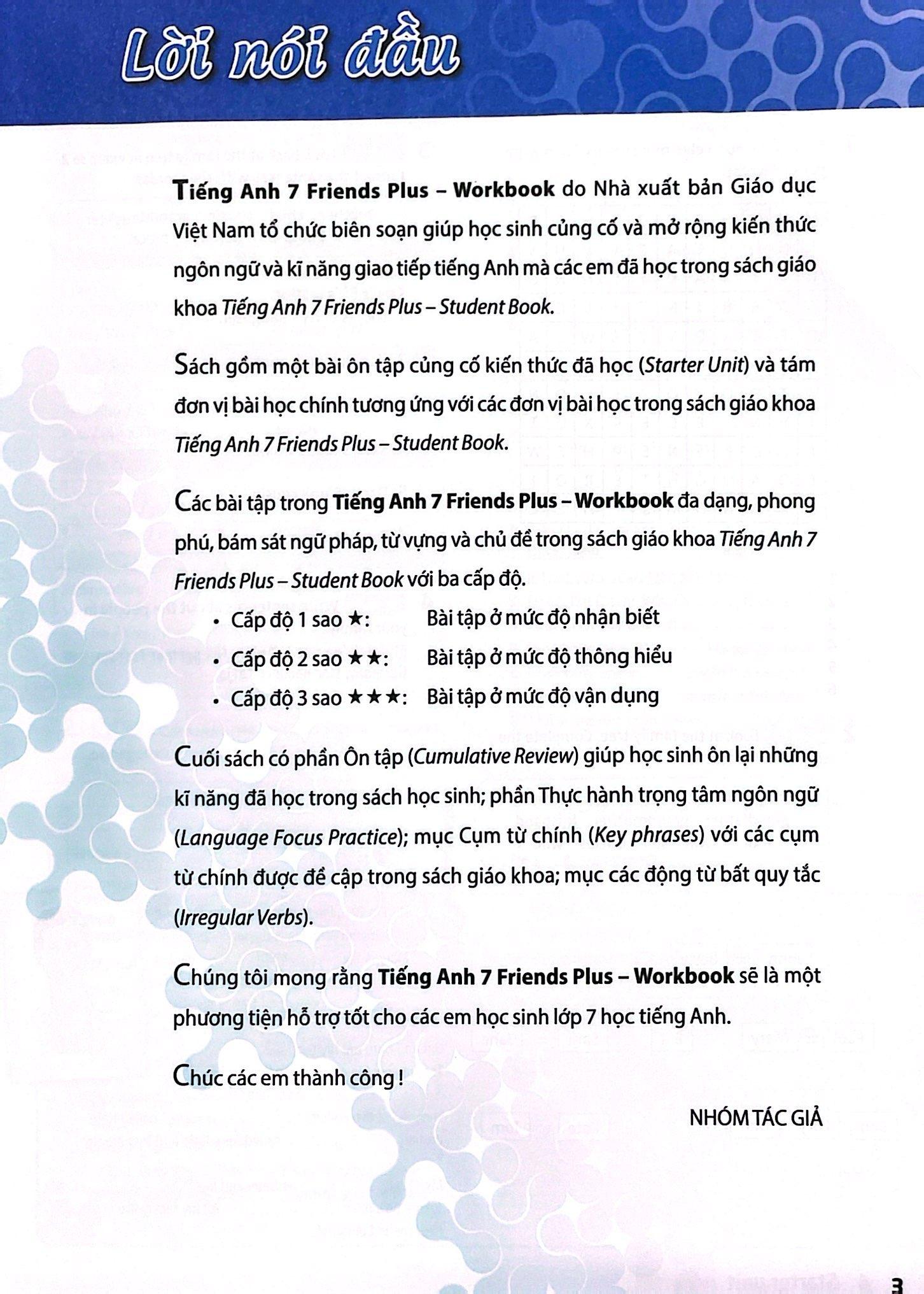 Tiếng Anh 7 Friends Plus - Workbook (2023)