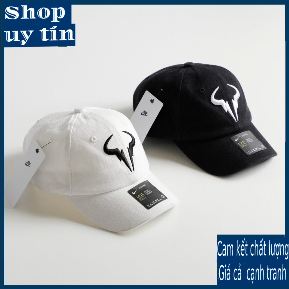[ Miễn ship / giảm giá ] MŨ NÓN LƯỠI TRAI NAM NỮ LOGO THỦ LĨNH ĐEN CAO CẤP - màu trắng