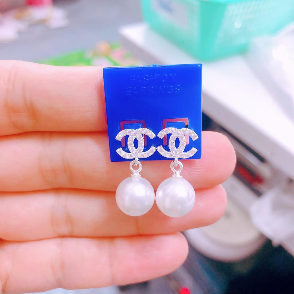 Bông tai bạc nữ / khuyên tai x gắn trai xinh xắn / ảnh thật, sẵn hàng -