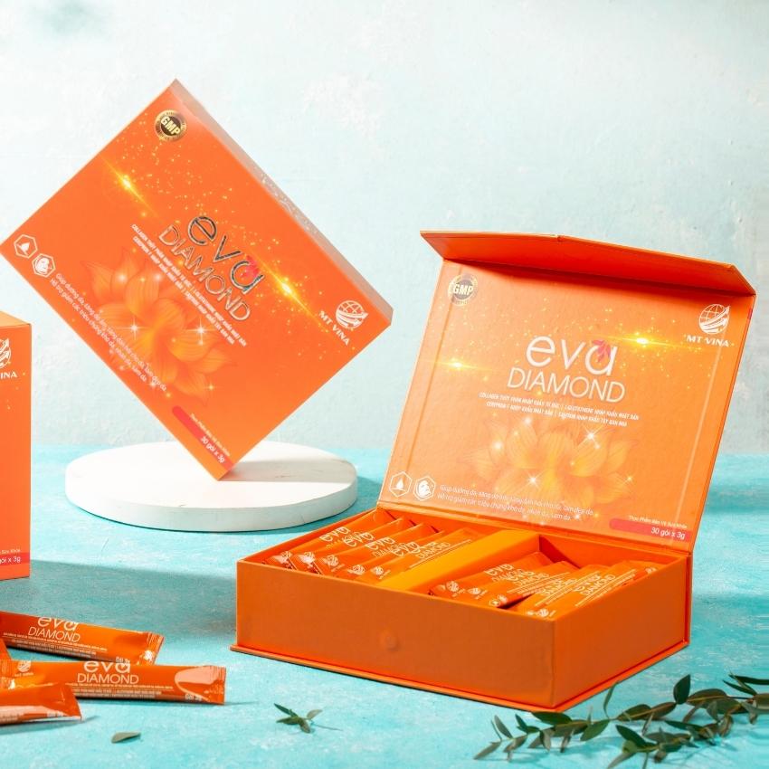 { combo 10 ] Eva Diamond Thải Độc Đẹp Da cân bằng nội tiết giảm tình trạng nóng trong bốc hỏa da khô sạm