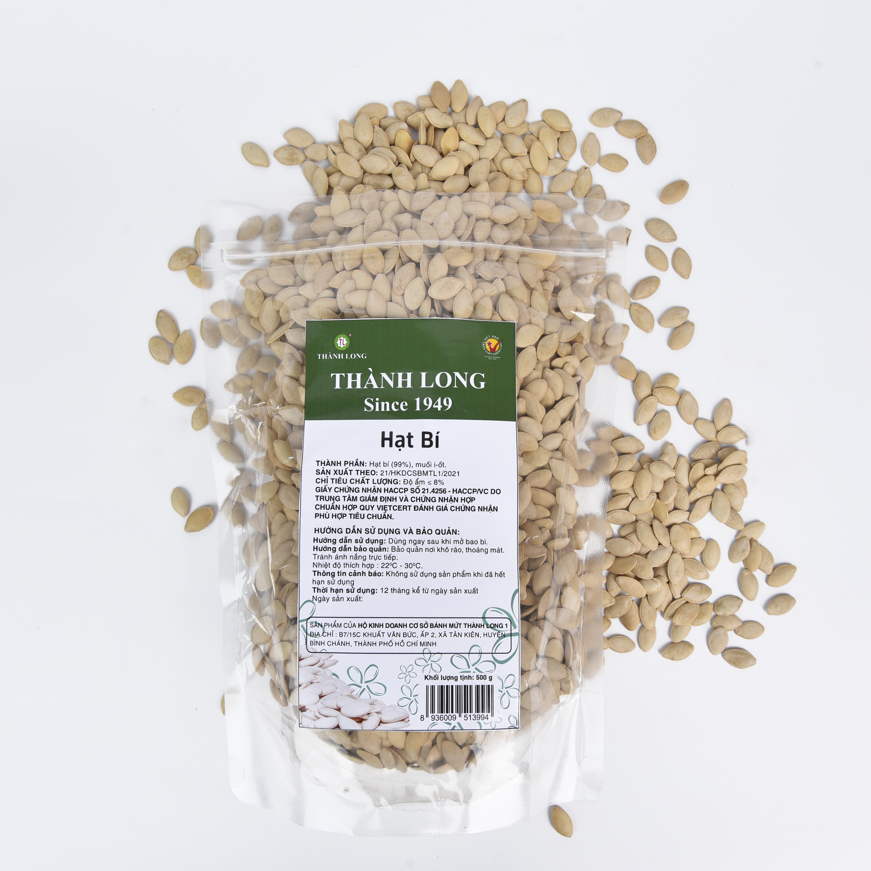 HẠT BÍ RANG MUỐI NGUYÊN VỊ THÀNH LONG 500G - VIỆT NAM