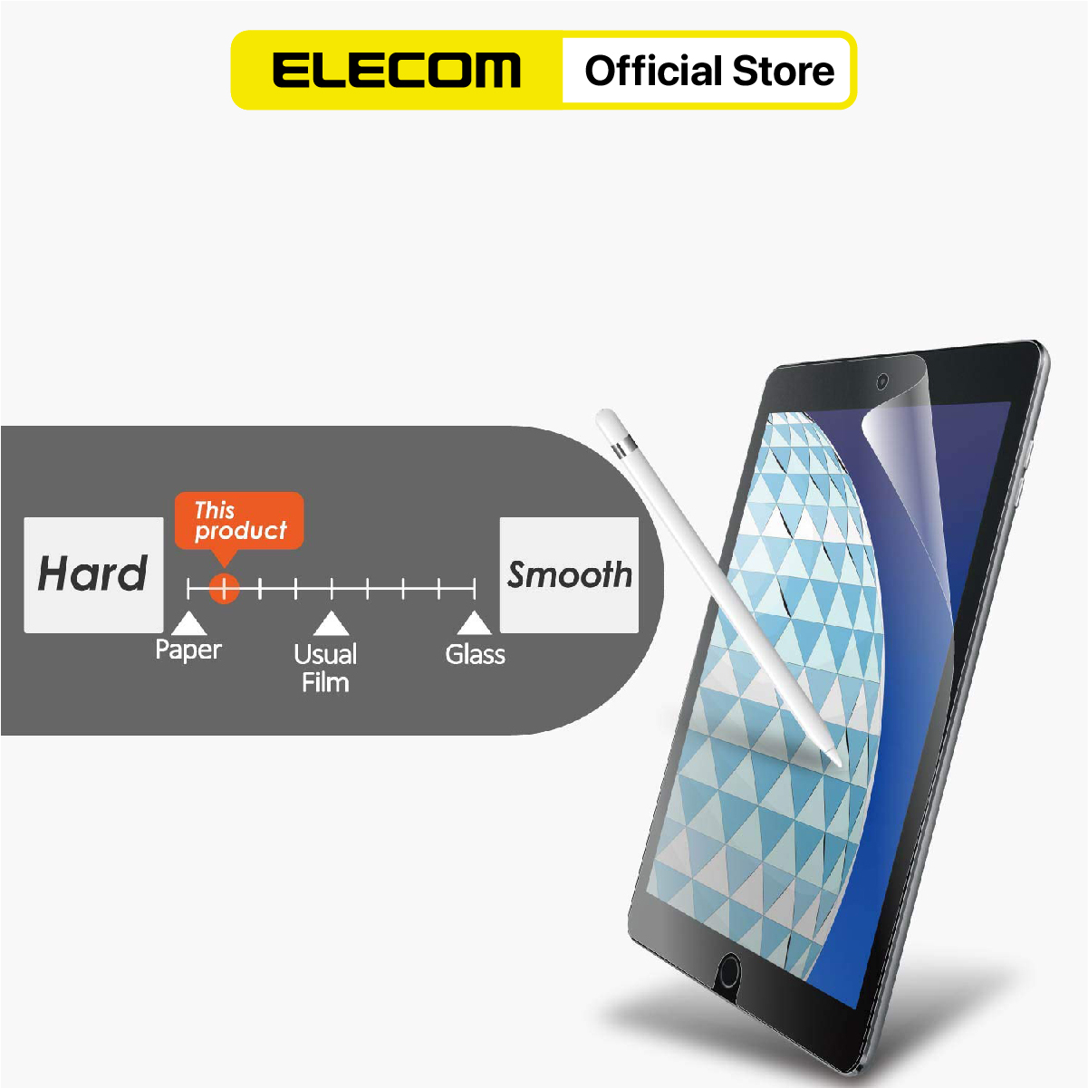 Miếng dán màn hình cho Ipad Air 12.9 inches Elecom TB-A18LFLAPLL-W (Loại trơn ) - Hàng chính hãng