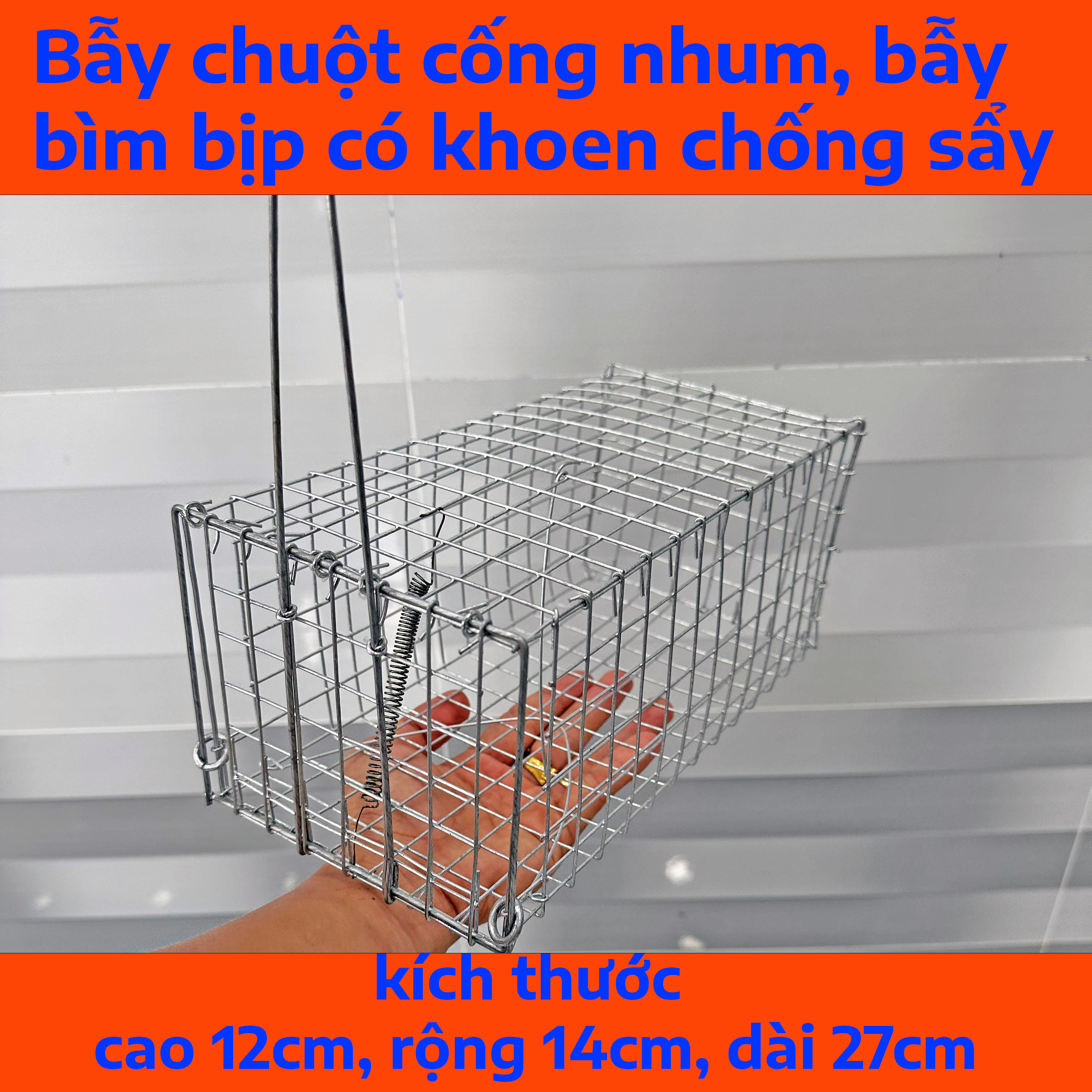 Bẫy Chuột Cống Nhum, Bẫy Bìm Bịp Có Khoen Chống Sẩy