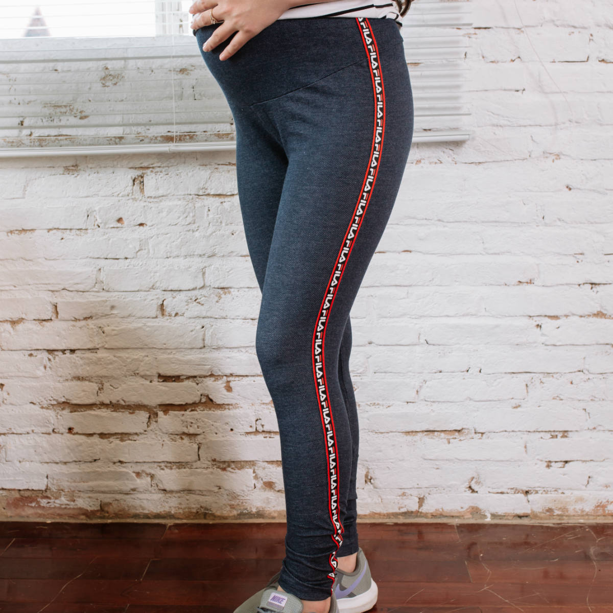 Quần bầu legging dài phối viền emum