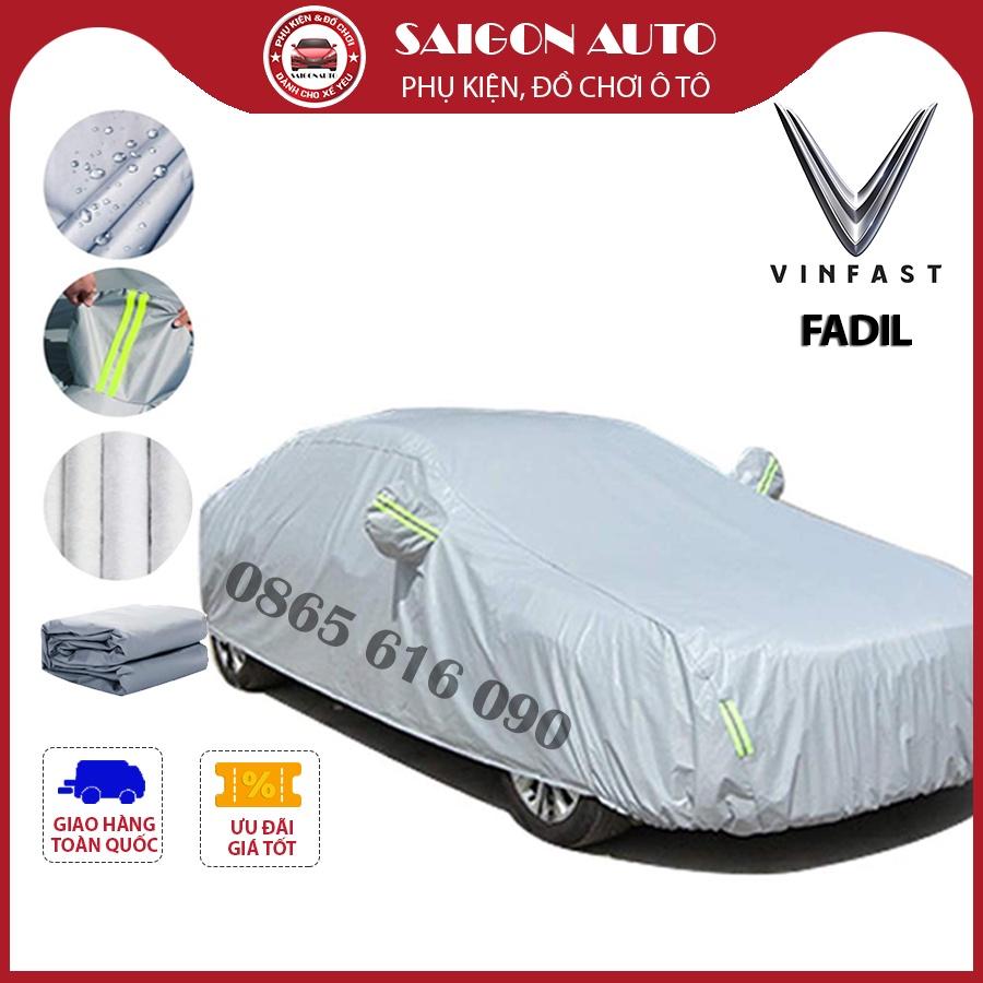 Bạt phủ trùm bảo vệ xe ô tô Vinfast Fadil vải dù oxford cao cấp, áo bạc che phủ trùm kín oto xe hơi