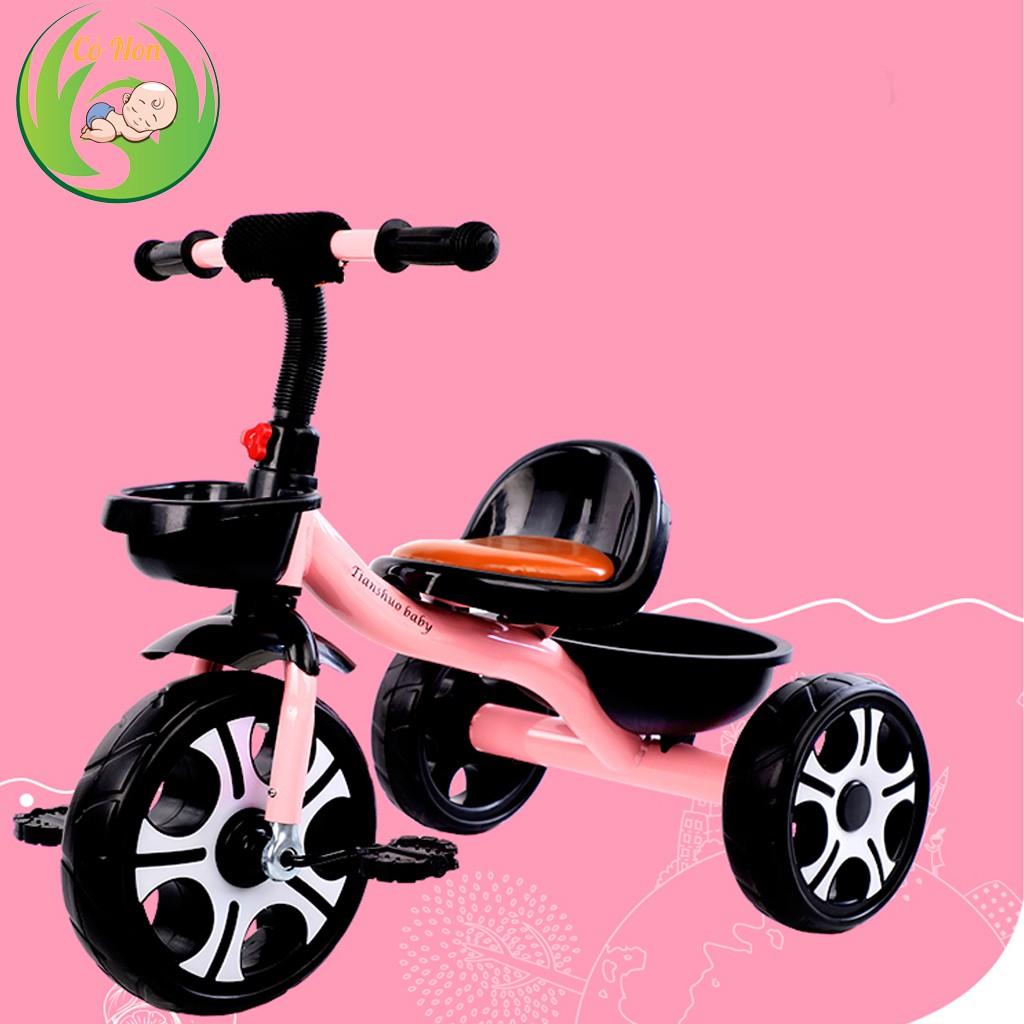 Xe đạp 3 bánh cho bé yên bọc da cao cấp